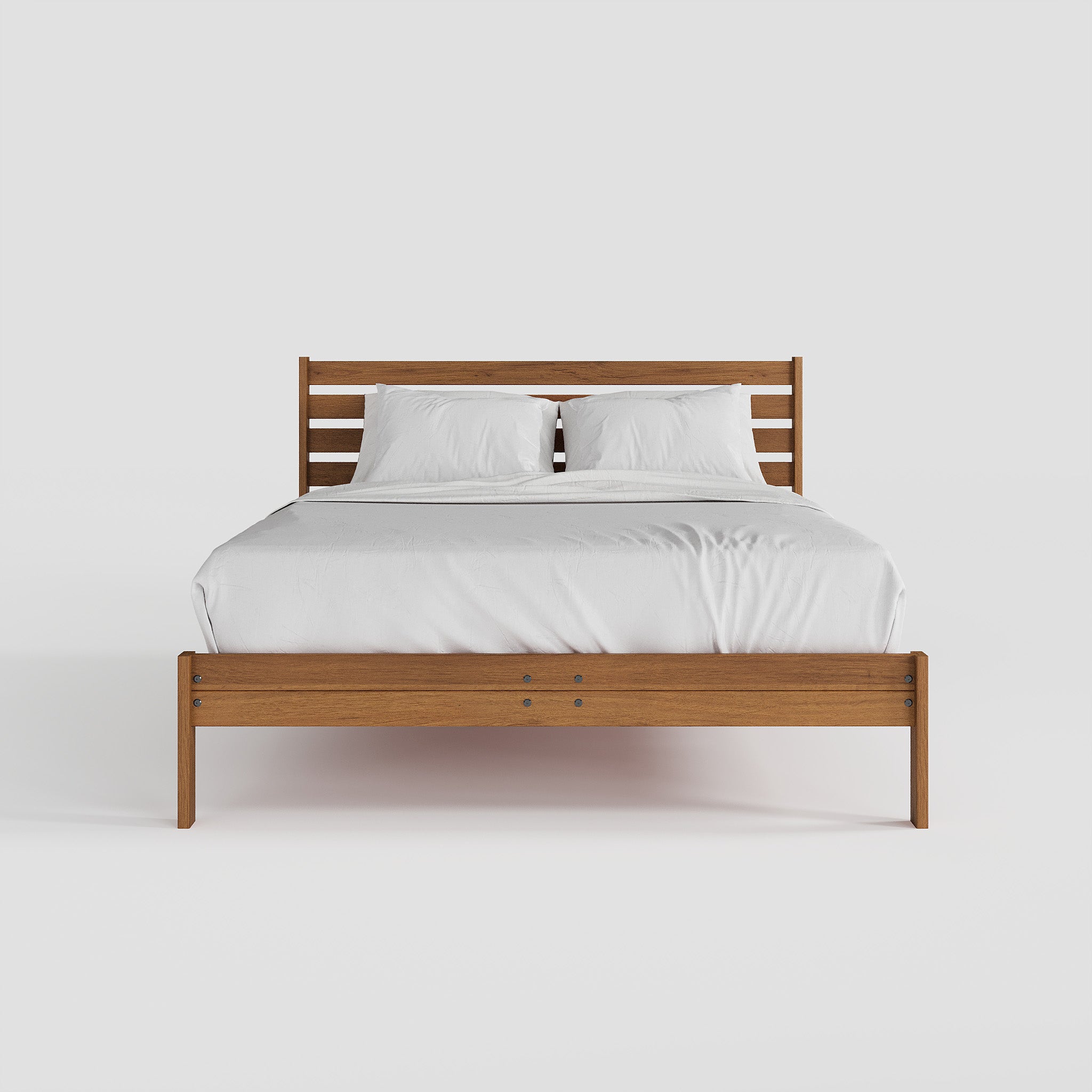 Solid Oak Bed + Headboard
