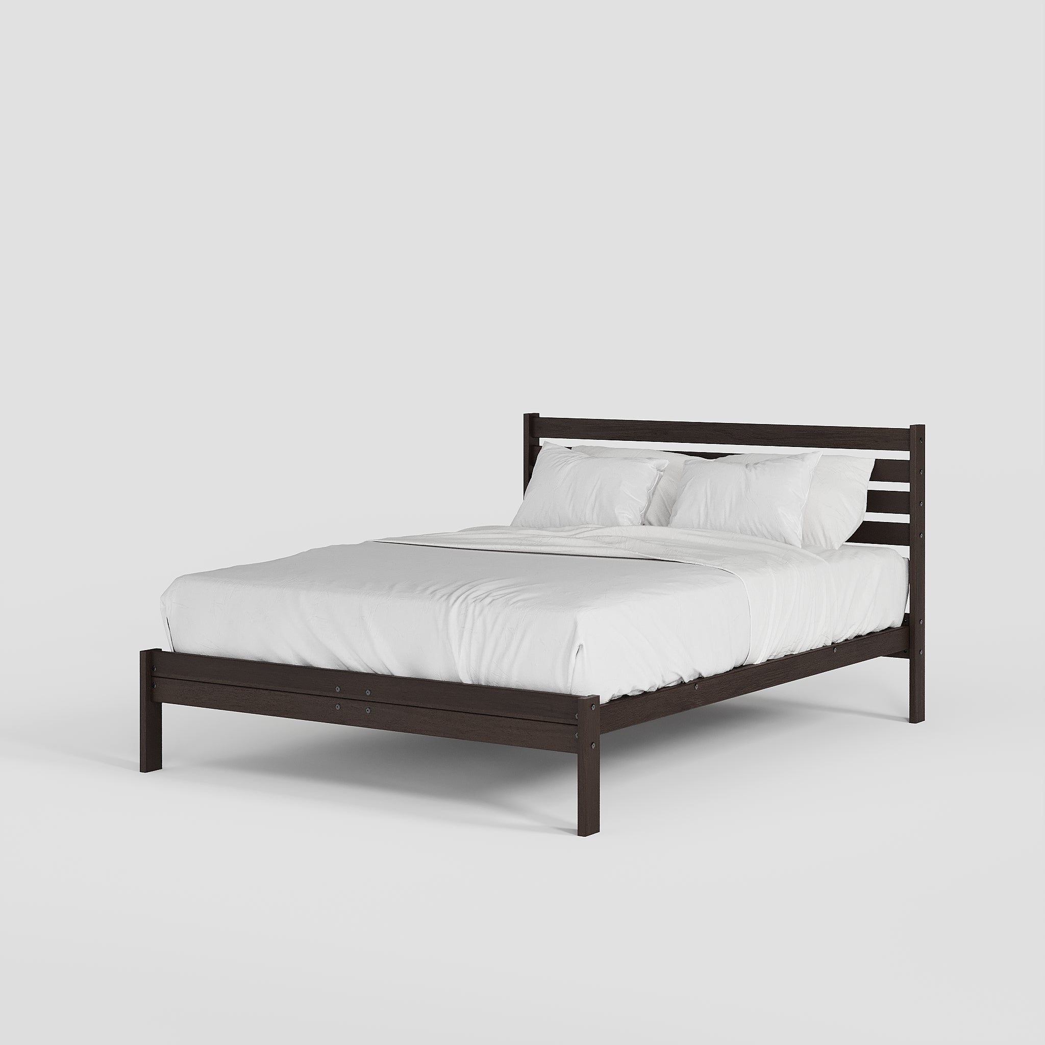 Solid Oak Bed + Headboard
